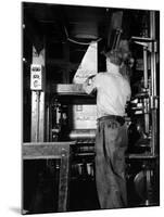 View of a Press Printing the Jewish Daily Forward-Hansel Mieth-Mounted Photographic Print