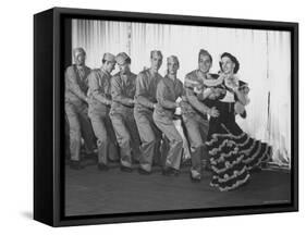 View of a Production of the Play "We're Telling You" at a WAC and Soldier Show-Charles E^ Steinheimer-Framed Stretched Canvas