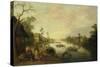 View of a River, Joost Cornelisz Droochsloot-Joost Cornelisz Droochsloot-Stretched Canvas