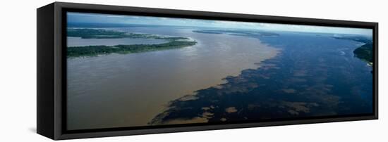 View of a River, Manaus, Amazon River, Amazonas, Brazil-null-Framed Stretched Canvas