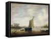 View of a River-Jeronymus van Diest II-Framed Stretched Canvas