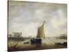 View of a River-Jeronymus van Diest II-Stretched Canvas