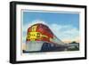 View of a Santa Fe Streamlined Train-Lantern Press-Framed Art Print