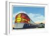 View of a Santa Fe Streamlined Train-Lantern Press-Framed Art Print