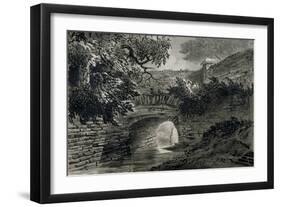 View of a Section of the Serpentine's Drainage System in Hyde Park, London, C1817-John Claude Nattes-Framed Giclee Print