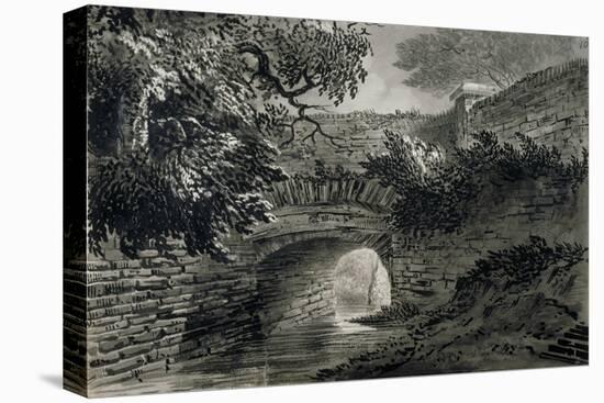 View of a Section of the Serpentine's Drainage System in Hyde Park, London, C1817-John Claude Nattes-Stretched Canvas