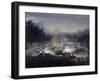 View of a Sham Fight on the Serpentine, Hyde Park, London, 1814-Charles Calvert-Framed Giclee Print