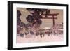 View of a Shinto Shrine, c.1889-Sir Alfred East-Framed Giclee Print