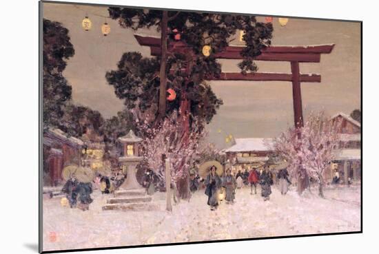 View of a Shinto Shrine, c.1889-Sir Alfred East-Mounted Giclee Print