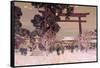 View of a Shinto Shrine, c.1889-Sir Alfred East-Framed Stretched Canvas