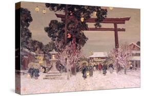 View of a Shinto Shrine, c.1889-Sir Alfred East-Stretched Canvas