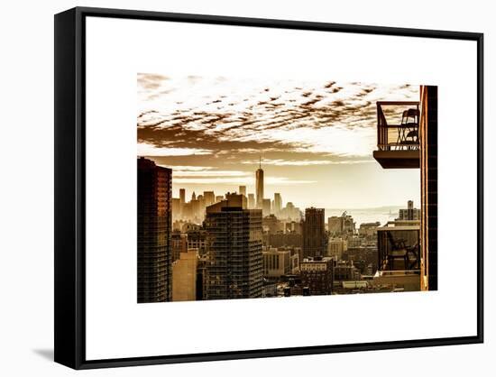View of a Skyscraper at Sunset-Philippe Hugonnard-Framed Stretched Canvas