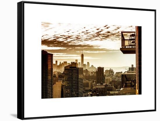 View of a Skyscraper at Sunset-Philippe Hugonnard-Framed Stretched Canvas