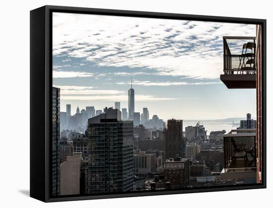 View of a Skyscraper - One World Trade Center (1WTC) and Midtown Manhattan-Philippe Hugonnard-Framed Stretched Canvas