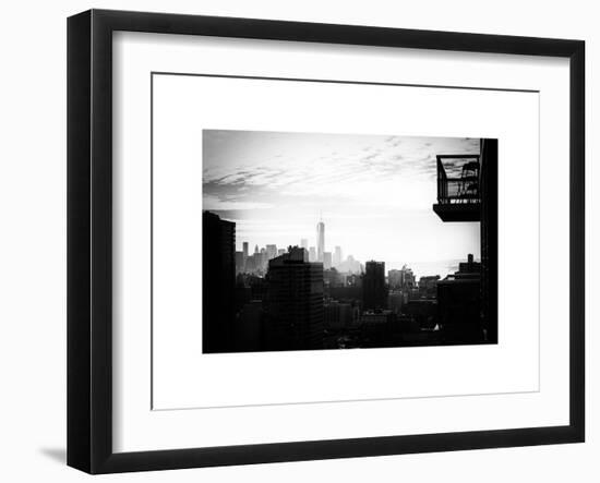 View of a Skyscraper - One World Trade Center (1WTC) and Midtown Manhattan-Philippe Hugonnard-Framed Art Print