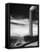 View of a Smoke Stack and Reclamation Buildings at the Very Top of the Hill-Charles E^ Steinheimer-Framed Stretched Canvas