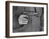 View of a Soldier Holding a US Army Colt Automatic .45 Caliber Pistol-William Vandivert-Framed Photographic Print