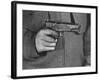 View of a Soldier Holding a US Army Colt Automatic .45 Caliber Pistol-William Vandivert-Framed Photographic Print