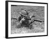 View of a Soldier Using a Springfield Rifle-William Vandivert-Framed Photographic Print