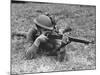 View of a Soldier Using a Springfield Rifle-William Vandivert-Mounted Photographic Print