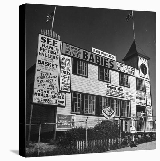 View of a Souvenir Store that Specializes in the Dionne Quintuplets Merchandise-Hansel Mieth-Stretched Canvas