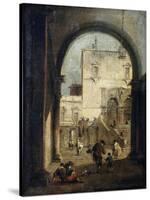 View of a Square and a Palace, Between 1775 and 1780-Francesco Guardi-Stretched Canvas