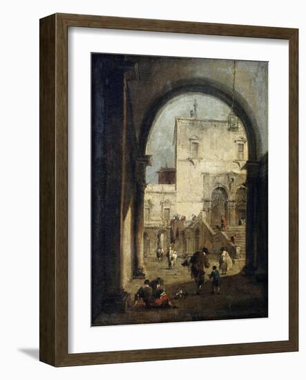 View of a Square and a Palace, Between 1775 and 1780-Francesco Guardi-Framed Giclee Print