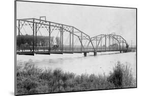 View of a Steel Bridge over the Payette River - Payette Lake, ID-Lantern Press-Mounted Art Print