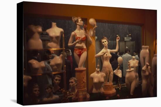 View of a Store's Window Display That Features Mannequins, New York, New York, 1960-Walter Sanders-Stretched Canvas
