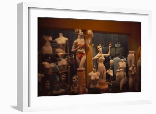 View of a Store's Window Display That Features Mannequins, New York, New York, 1960-Walter Sanders-Framed Photographic Print