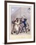 View of a Street Fight Scene at Night, City of Westminster, London, 1822-null-Framed Giclee Print