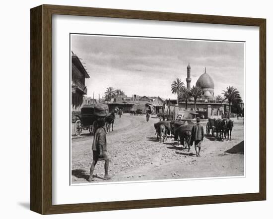 View of a Street from the North Gate, Baghdad, Iraq, 1925-A Kerim-Framed Giclee Print