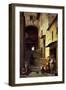 View of a Street in Sestri Levante, Riviera of Genoa, Ca 1863-Giovanni Mochi-Framed Giclee Print