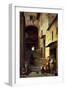 View of a Street in Sestri Levante, Riviera of Genoa, Ca 1863-Giovanni Mochi-Framed Giclee Print