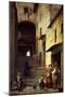 View of a Street in Sestri Levante, Riviera of Genoa, Ca 1863-Giovanni Mochi-Mounted Giclee Print