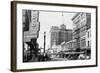 View of a Street Scene Downtown - Spokane, WA-Lantern Press-Framed Art Print