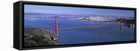 View of a Suspension Bridge, Golden Gate Bridge, San Francisco, California, USA-null-Framed Stretched Canvas