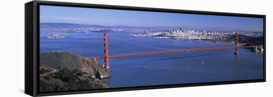 View of a Suspension Bridge, Golden Gate Bridge, San Francisco, California, USA-null-Framed Stretched Canvas