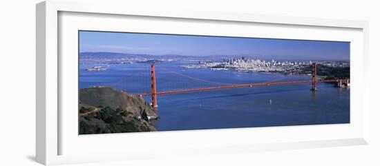 View of a Suspension Bridge, Golden Gate Bridge, San Francisco, California, USA-null-Framed Photographic Print