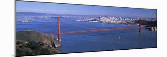 View of a Suspension Bridge, Golden Gate Bridge, San Francisco, California, USA-null-Mounted Photographic Print
