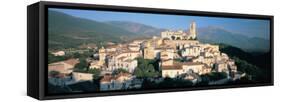 View of a Town, Goriano Sicoli, L'Aquila Province, Abruzzo, Italy-null-Framed Stretched Canvas