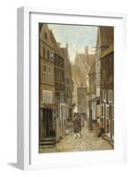 View of a Town (Oil on Panel)-Jacobus Vrel or Frel-Framed Giclee Print