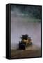 View of a Tractor Spreading Lime-David Nunuk-Framed Stretched Canvas