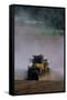 View of a Tractor Spreading Lime-David Nunuk-Framed Stretched Canvas