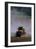 View of a Tractor Spreading Lime-David Nunuk-Framed Premium Photographic Print