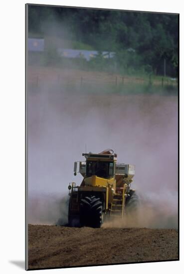 View of a Tractor Spreading Lime-David Nunuk-Mounted Photographic Print