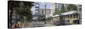 View of a Tram Trolley on a City Street, Court Square, Memphis, Tennessee, USA-null-Stretched Canvas