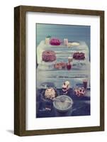 View of a Variety of Desserts Arranged on Blocks of Ice, 1960-Eliot Elisofon-Framed Photographic Print