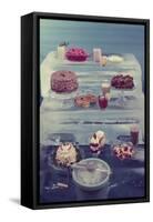 View of a Variety of Desserts Arranged on Blocks of Ice, 1960-Eliot Elisofon-Framed Stretched Canvas