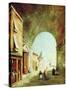 View of a Venetian Street-Francesco Guardi-Stretched Canvas